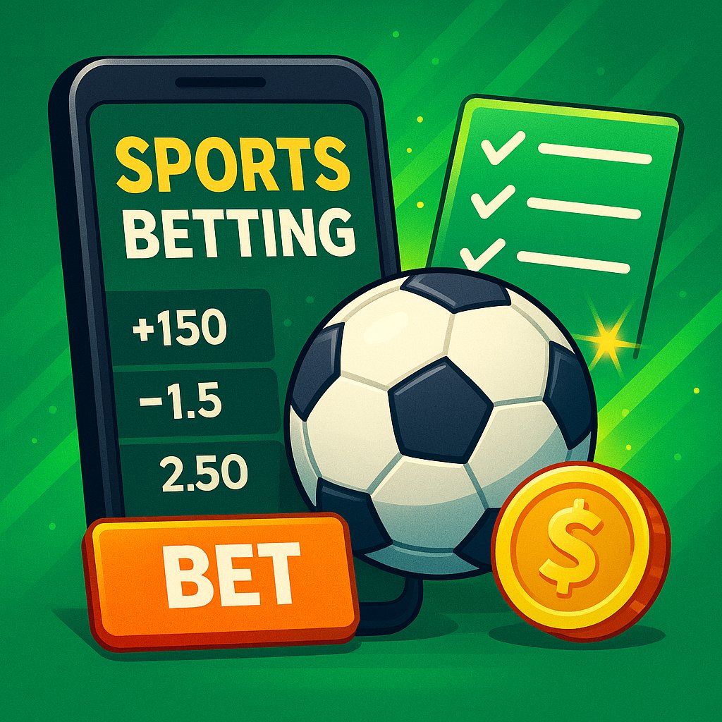 Account safety reminders beside a neon sports betting screen for adults